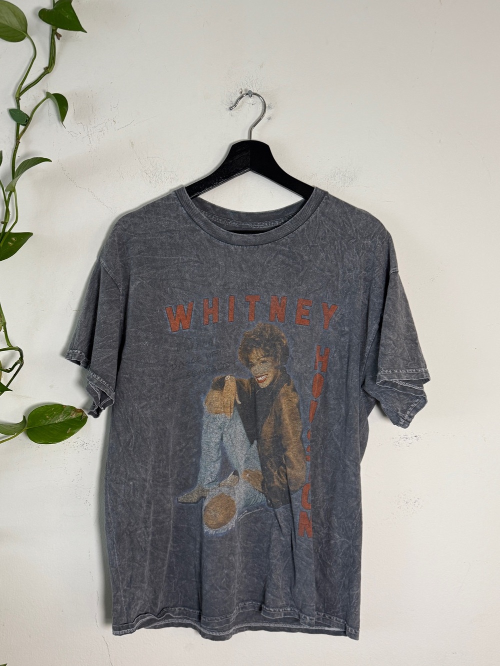 Junk Food Whitney Houston Gray Graphic Tee - Medium